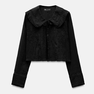 Size Medium | Zara | Peter Pan Tie Collar Shirt